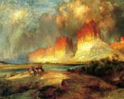 托马斯 莫兰 : Cliffs of the upper Colorado River, Wyoming territory